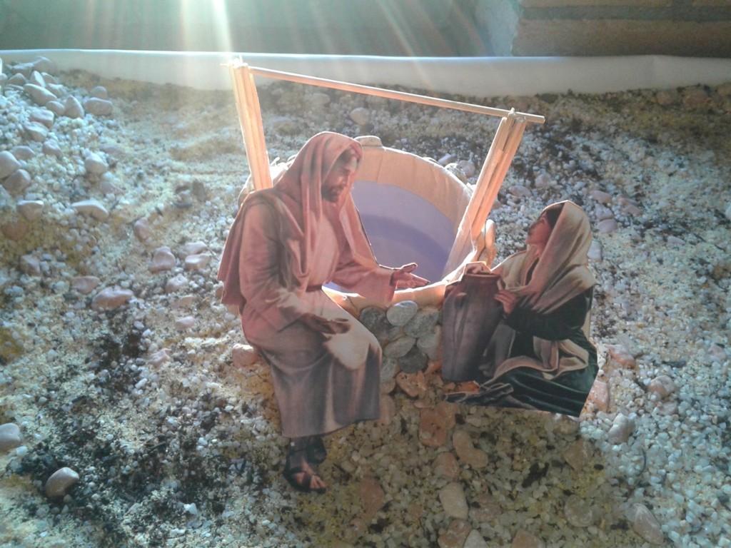 prima immagine, Gesù e la samaritana davanti al pozzo