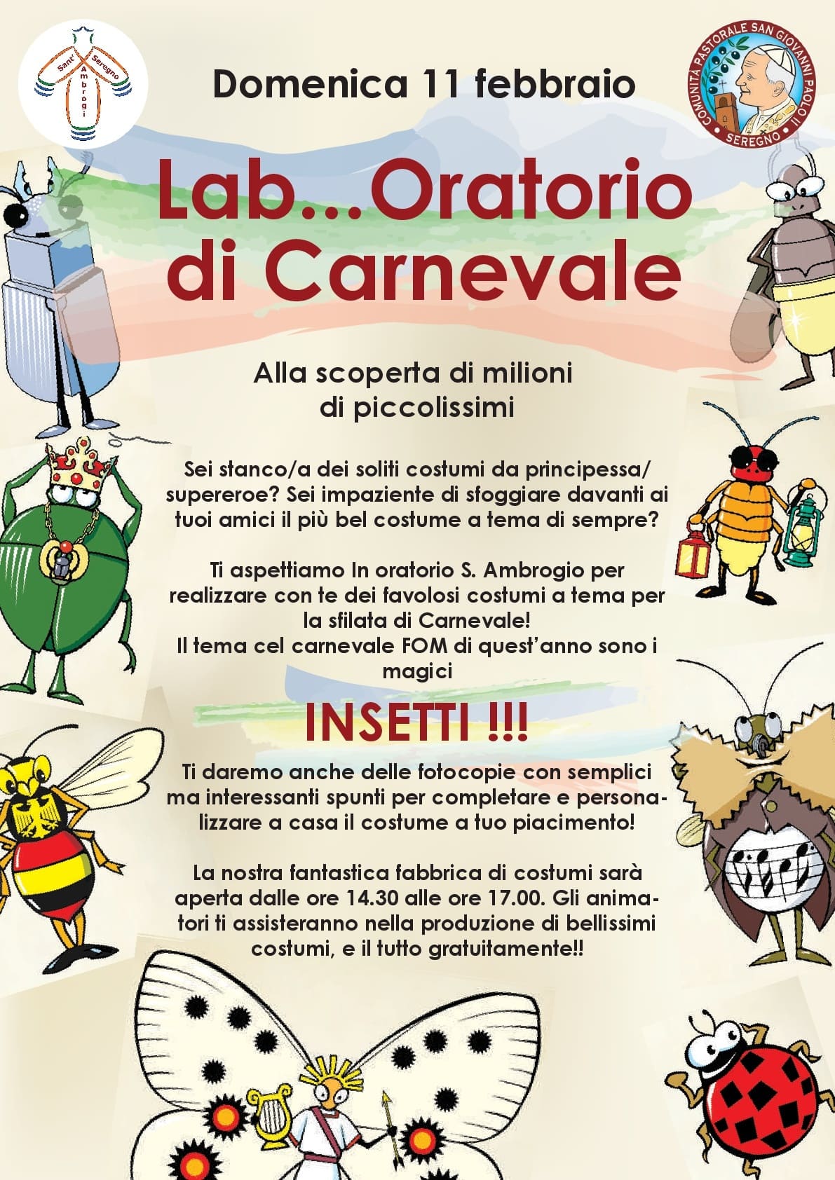 11 febbraio Lab...Oratorio di Carnevale 