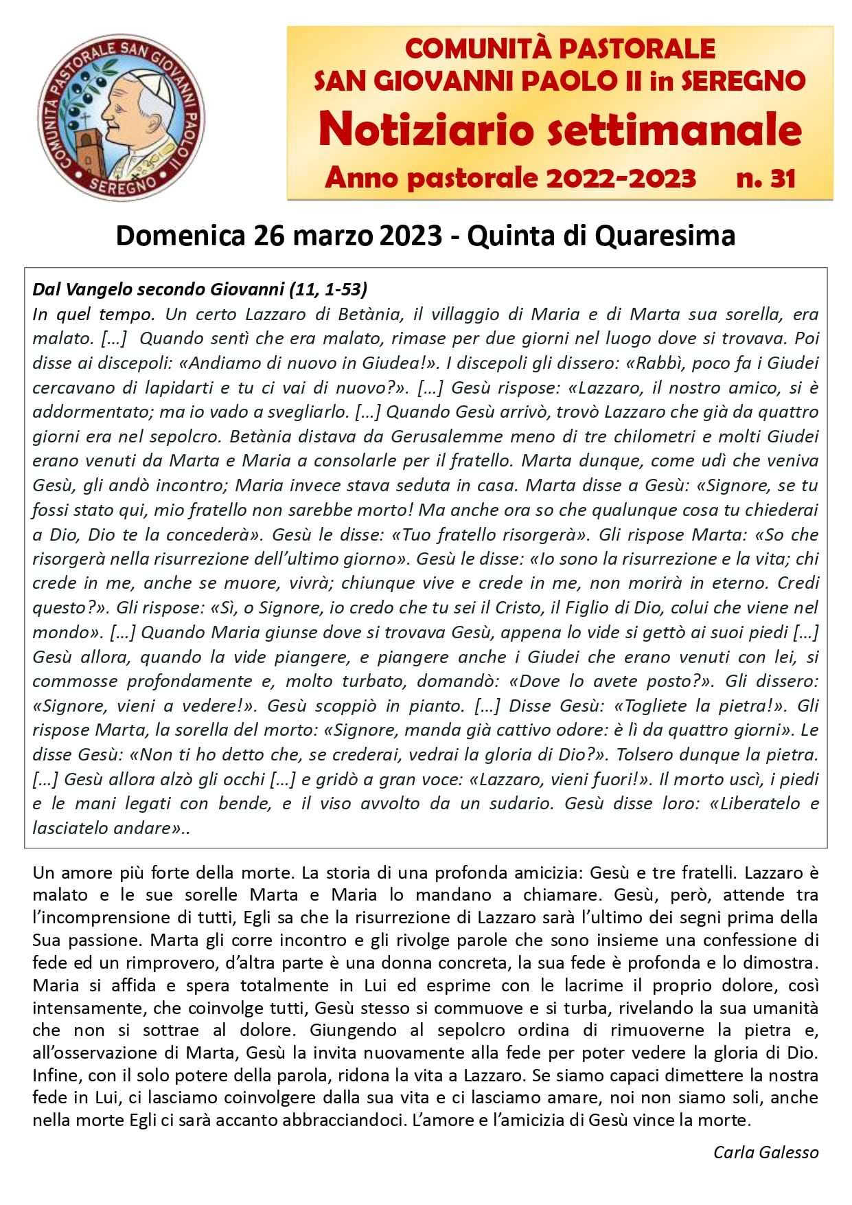 Avvisi CP numero 31