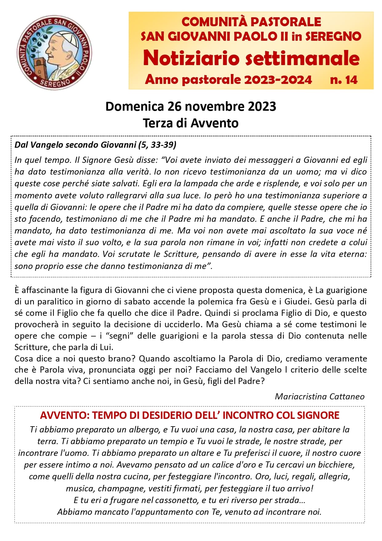 Avvisi CP numero 14